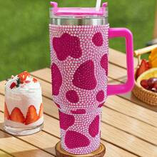 pc Bling Bling oz Stainless Steel Straw Cup With Rhinestone Decoration Large Capacity | SHEIN