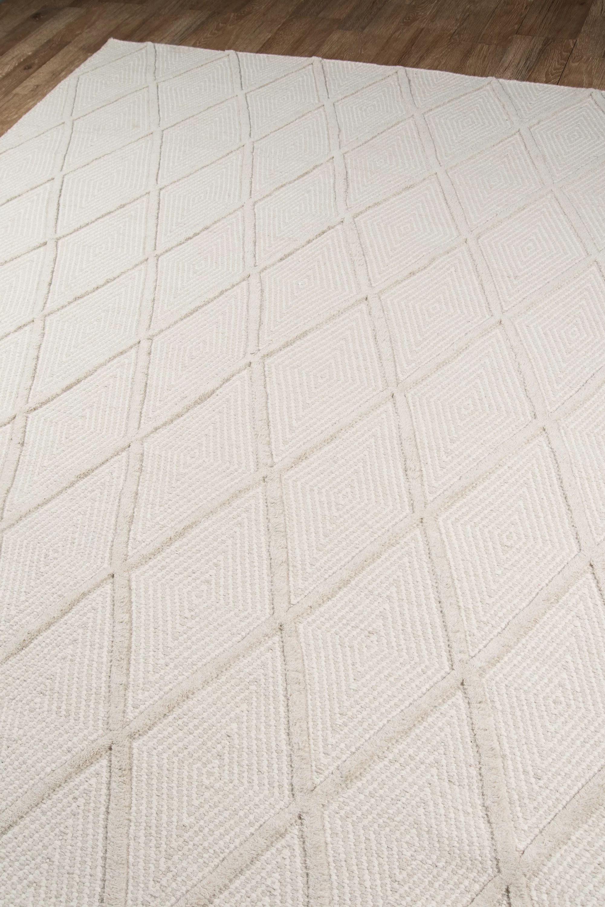 Langdon Geometric Handmade Flatweave Wool Beige Area Rug | Wayfair Professional