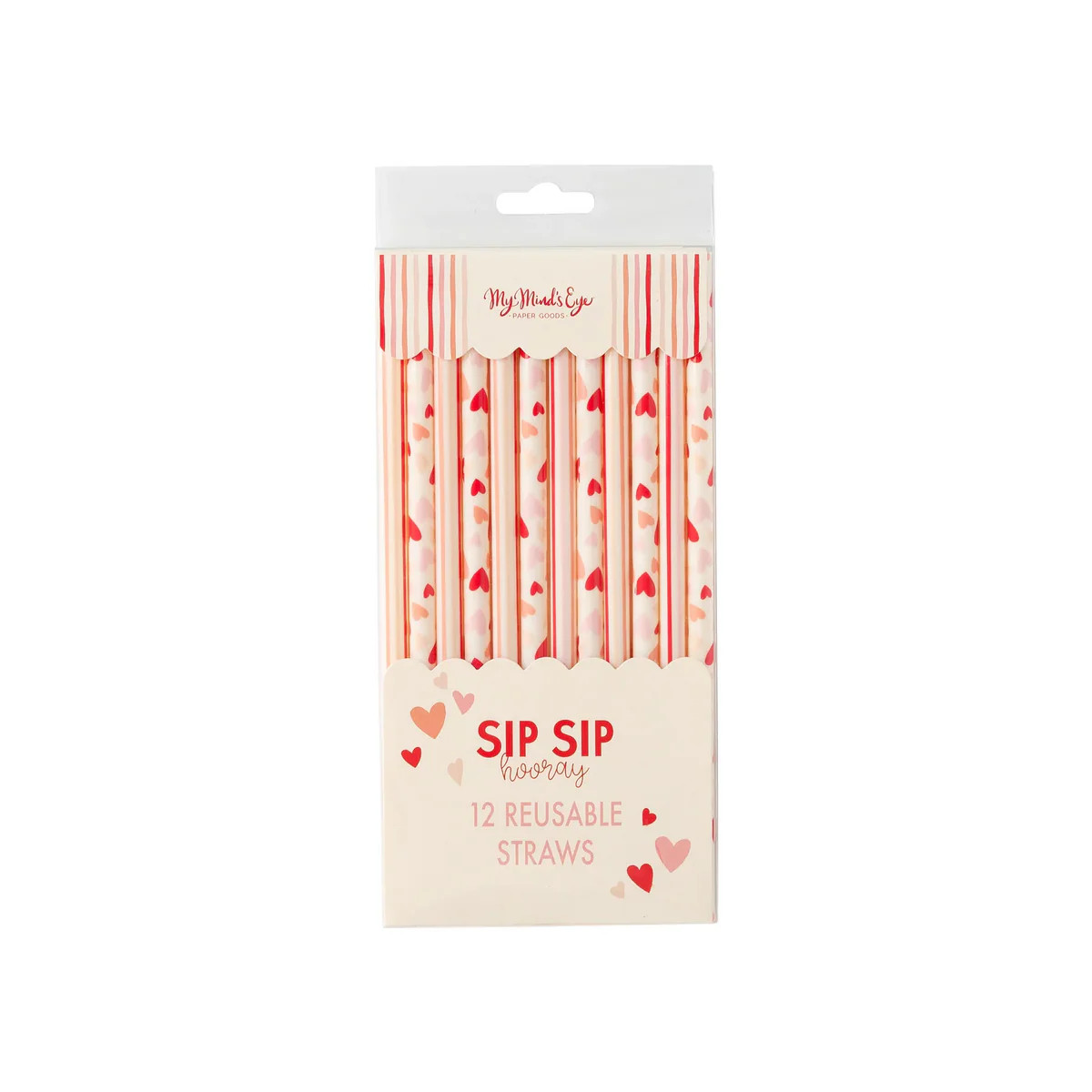 Multi Hearts Reusable Straws | Ellie and Piper