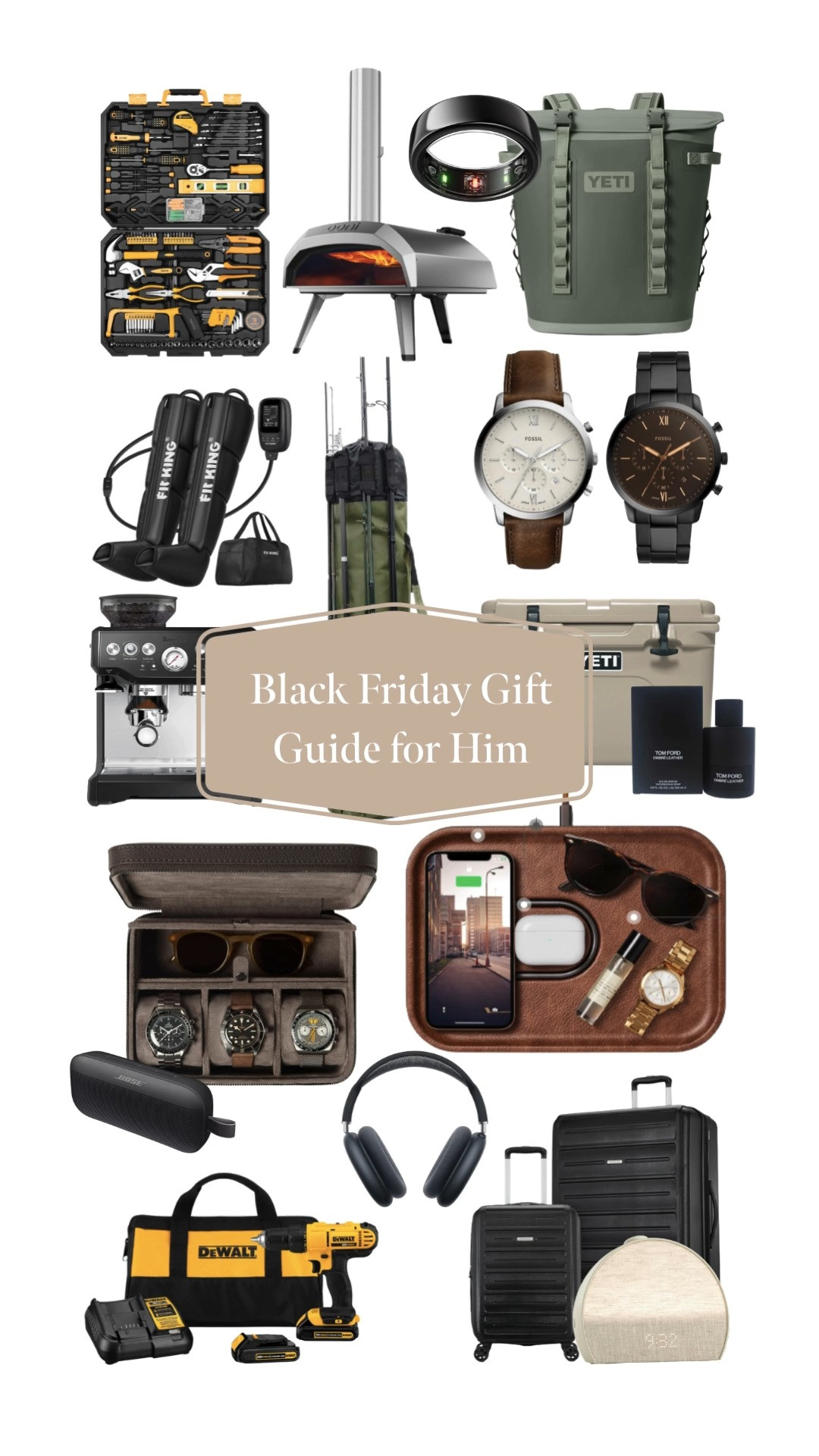 Black Friday gift guide for him featuring grilling tools, portable charger, Ooni pizza grill, kindle paperwhite, luggage, headphones, yeti coolers, watches, etc.#LTKFinds #LTKFavorites #HomeStyleDaily 

 

#LTKHome #LTKHome
