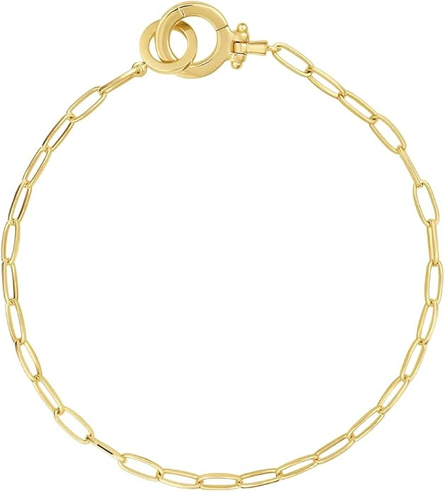 gorjana - Parker Mini Bracelet 7 1/8 inches - 18k Gold Plated Brass - Classic Chain Link Design -... | Amazon (US)