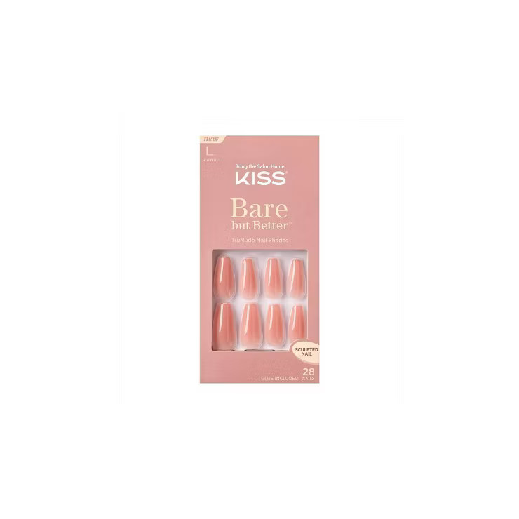 KISS Bare But Better TruNude Fake Nails - Nude Glow - 28ct | Target