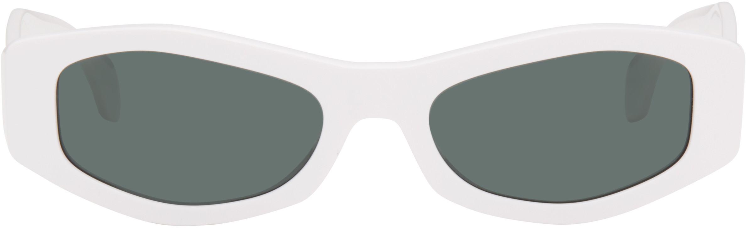 Versace White Signature Sunglasses | SSENSE