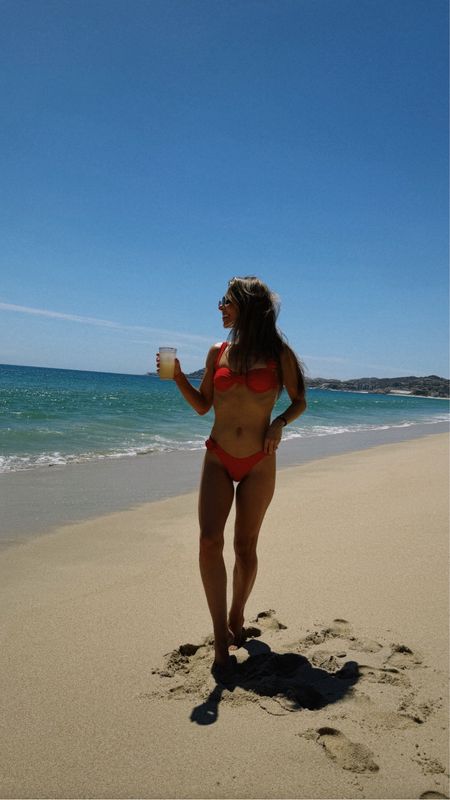 Cabo bikini day 1 ❤️ red rosette cheeky bikini from Amazon!! In a 4-6



#LTKtravel #LTKstyletip #LTKswim