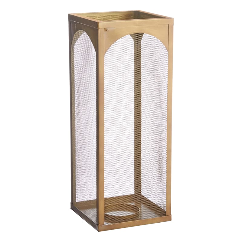 Metal Lantern with Brass Finish, 20" | At Home