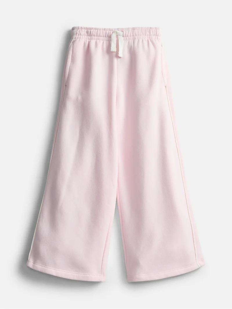 Wonder Nation Little Girls Fleece Wide Leg Pants, Sizes 4-10 | Walmart (US)