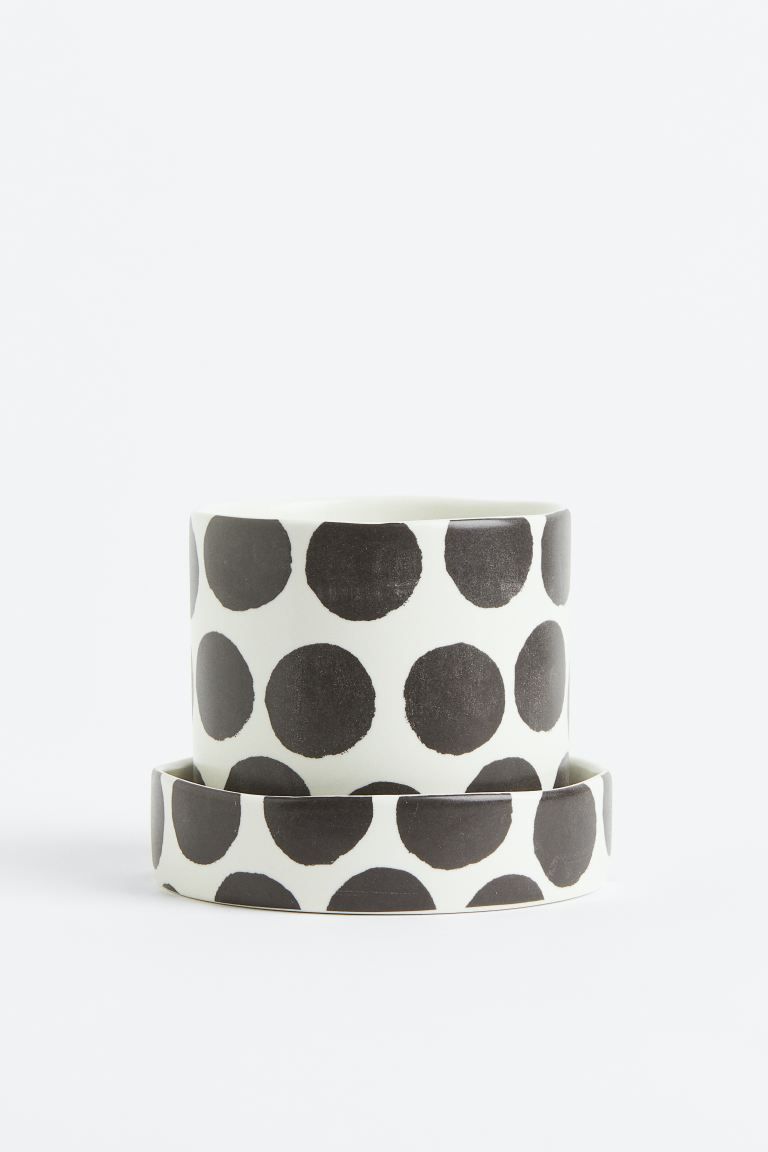 Patterned Plant Pot and Saucer | H&M (US)