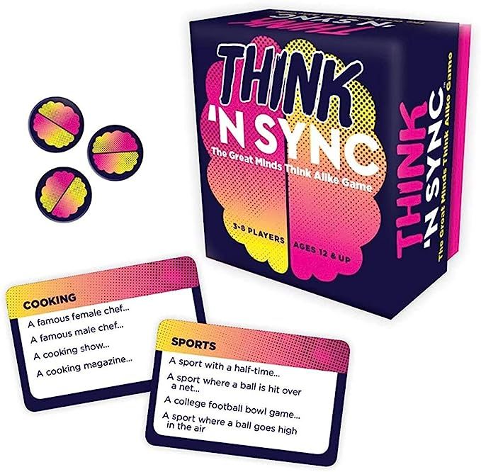 Gamewright Think 'N Sync - The Great Minds Think Alike Game Card Game, Multicolor, 5" | Amazon (US)