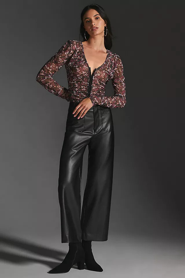 Maeve The Colette Faux Leather Pants | Anthropologie (US)