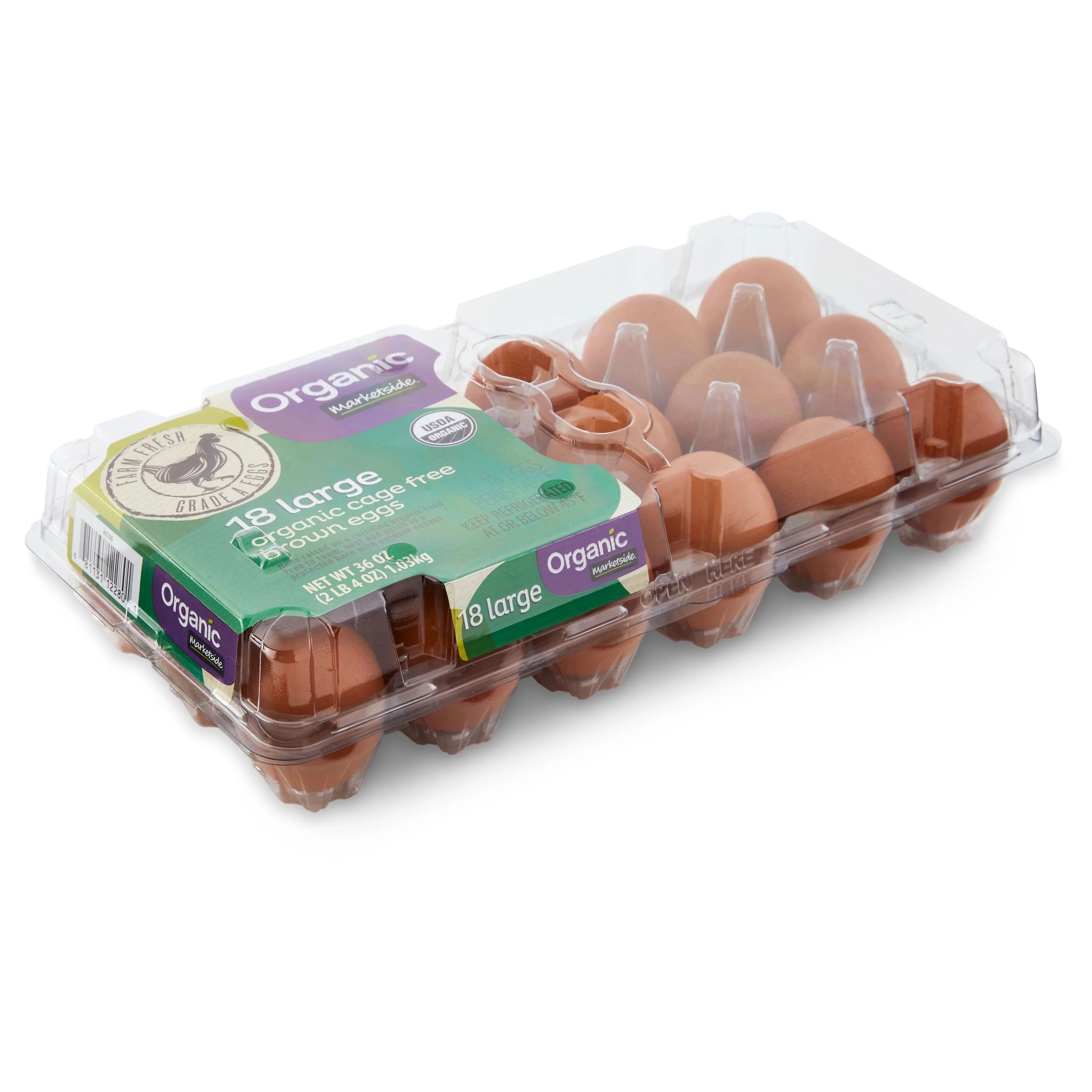 Marketside Organic Cage-Free Brown Large Eggs, 18 Count | Walmart (US)