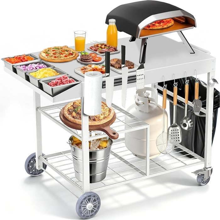 COZEER Pizza Oven Table for Ooni Pizza Ovens, Outdoor Grill Table for Blackstone Griddle, Pizzas ... | Amazon (US)