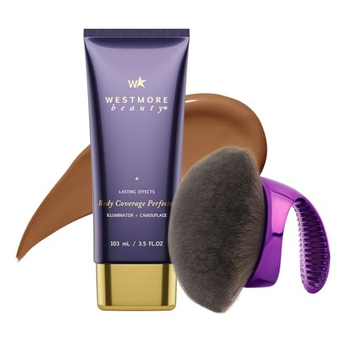 Westmore Beauty Body Coverage Perfector x Blend & Blur Body Brush Kabuki Brush - Waterproof Leg & Body Makeup - Tattoo Cover Up Makeup - 7 Oz Bronze Radiance | Amazon (US)