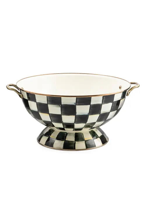 MACKENZIE CHILDS Courtly Check Enameled Steel Everything Bowl in Black/white at Nordstrom | Nordstrom