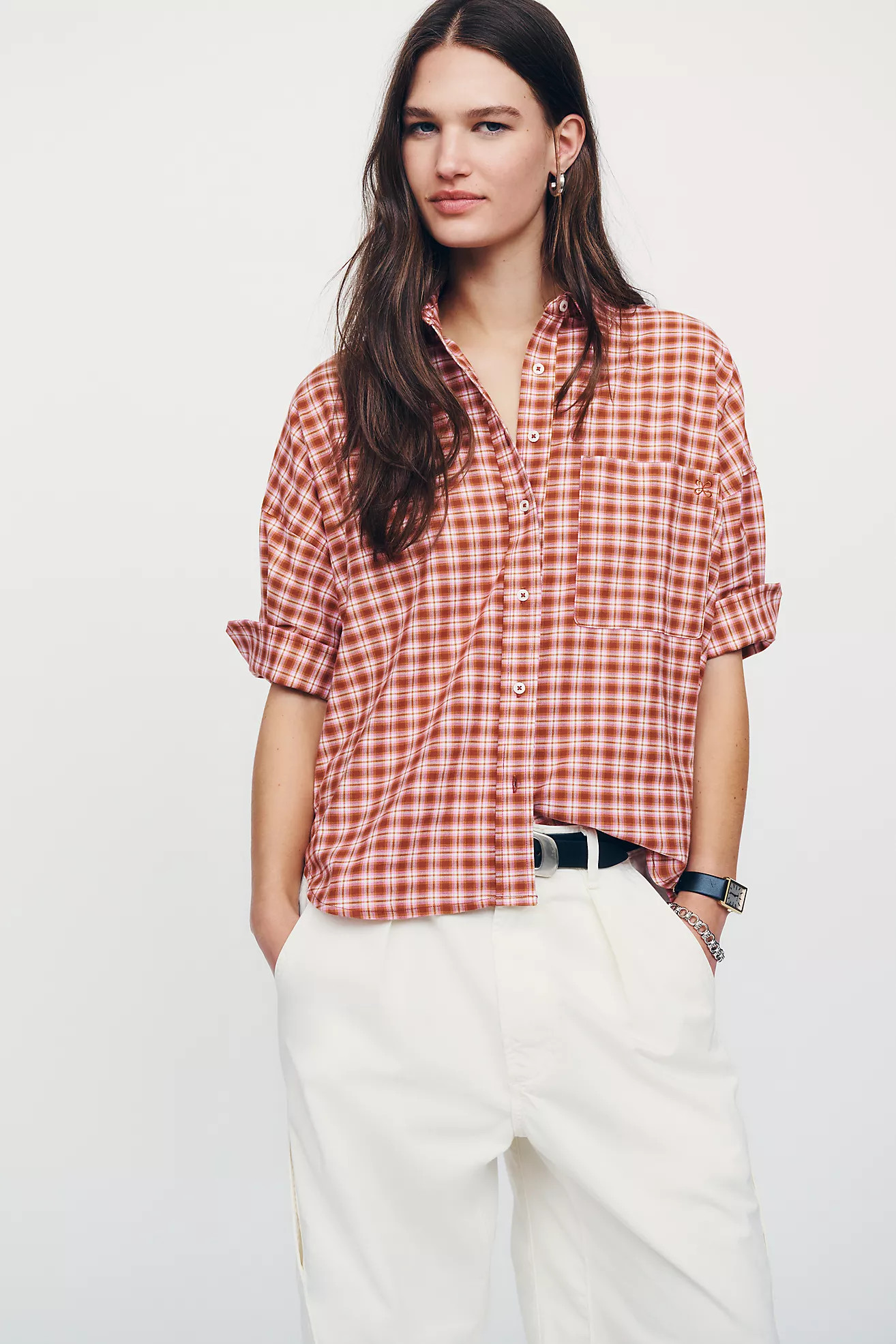 Maeve Mabel Boxy Oxford Shirt | Anthropologie (US)