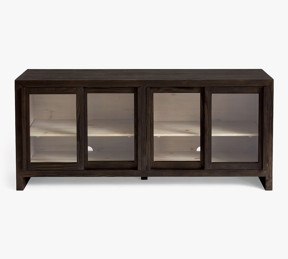 Folsom Glass Media Console (73") | Pottery Barn (US)