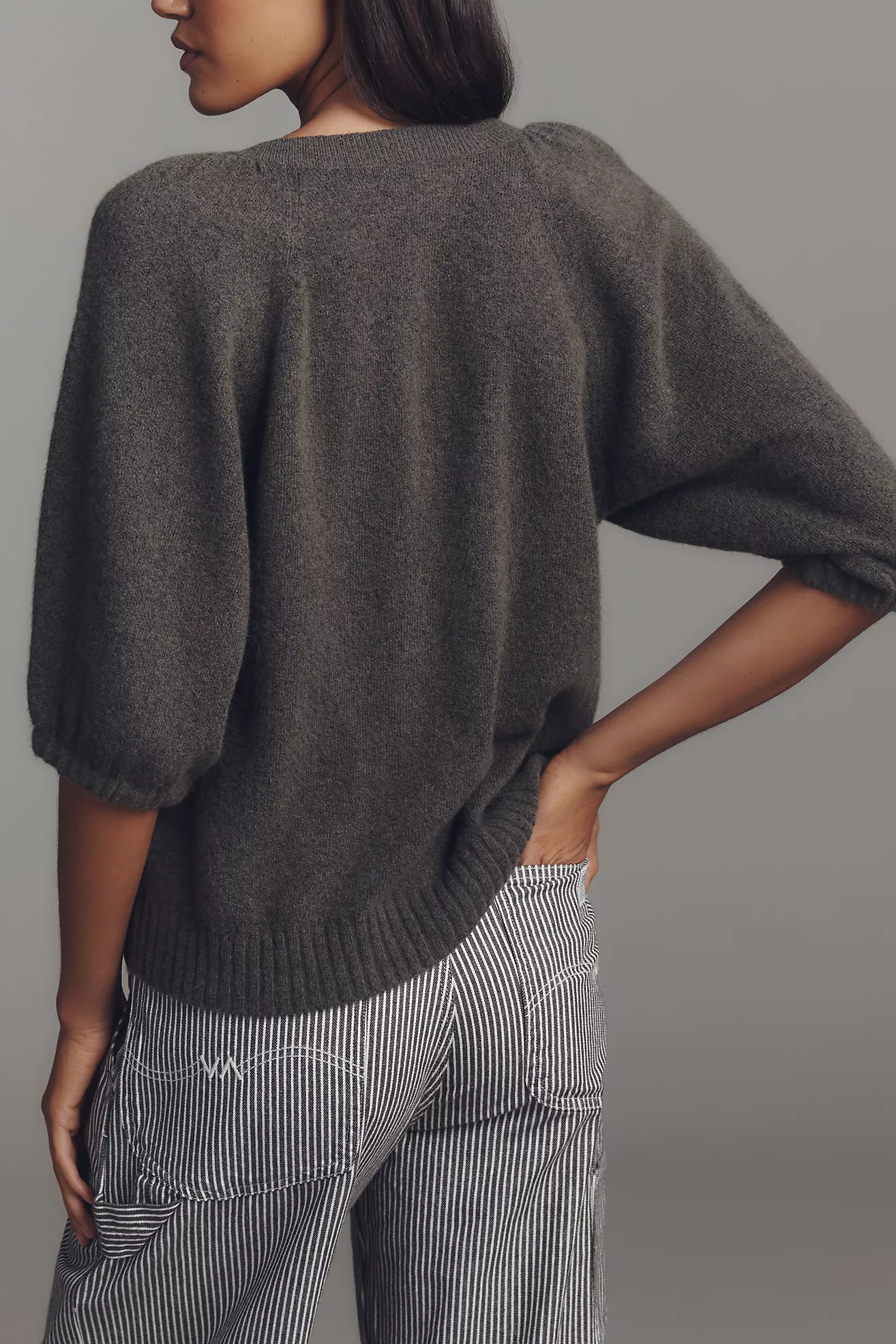 By Anthropologie Puff-Sleeve Cardigan Sweater | Anthropologie (US)