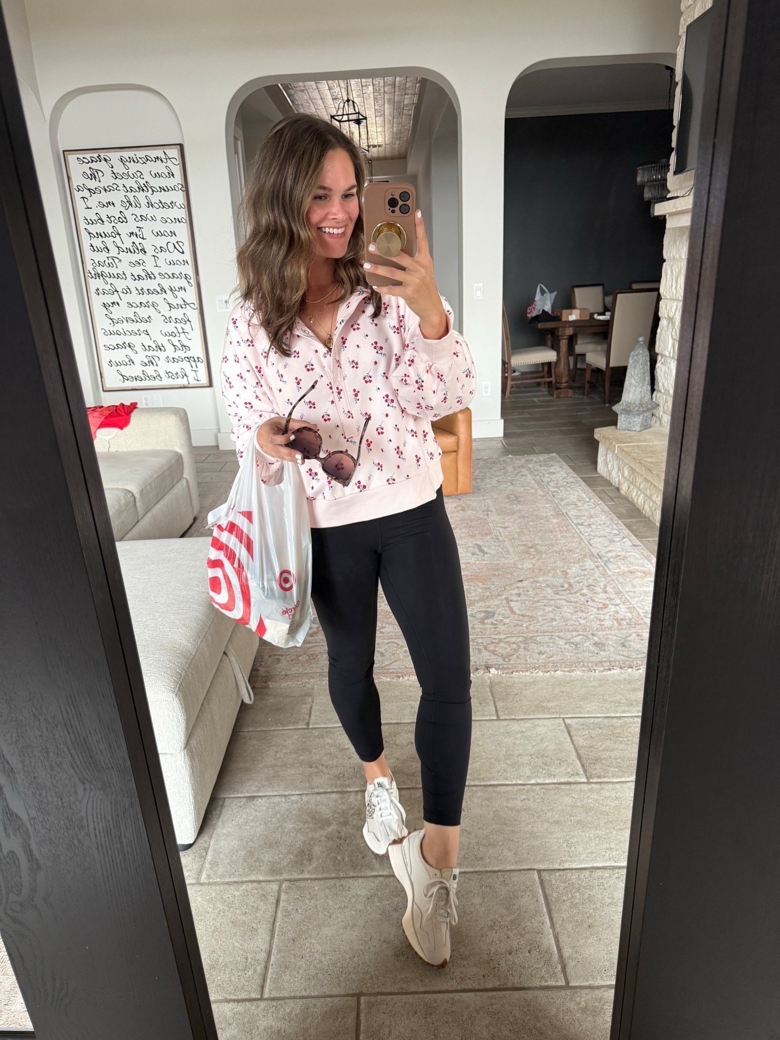 Love the print of this target pullover linking the leggings and sports bra that match.  #casualoutfit #targetfinds #targetfashion 

#LTKActive #LTKFindsUnder50 #LTKfitnessgoals