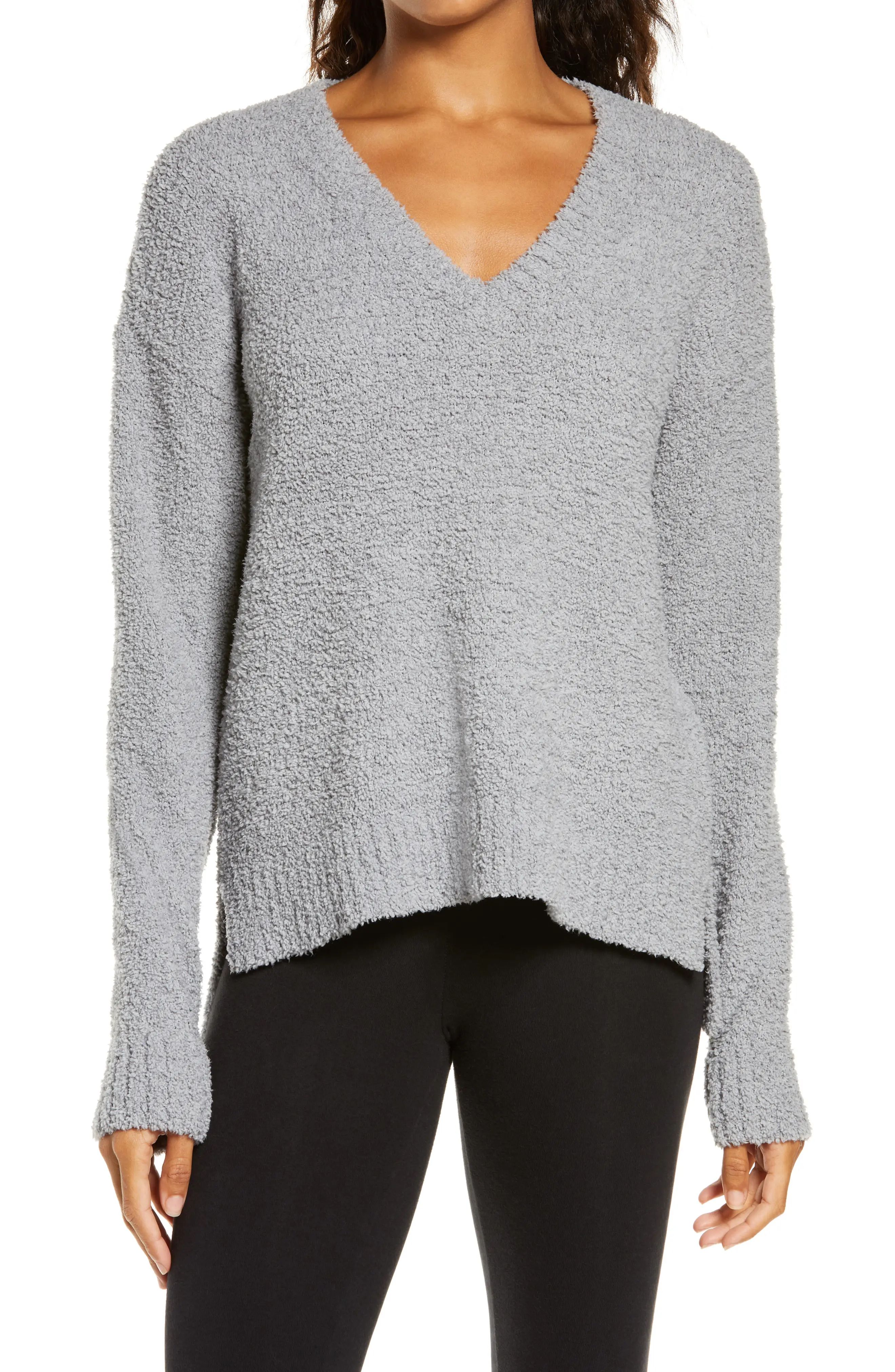 Women's UGG Cecilia V-Neck Sweater, Size Large - Grey | Nordstrom