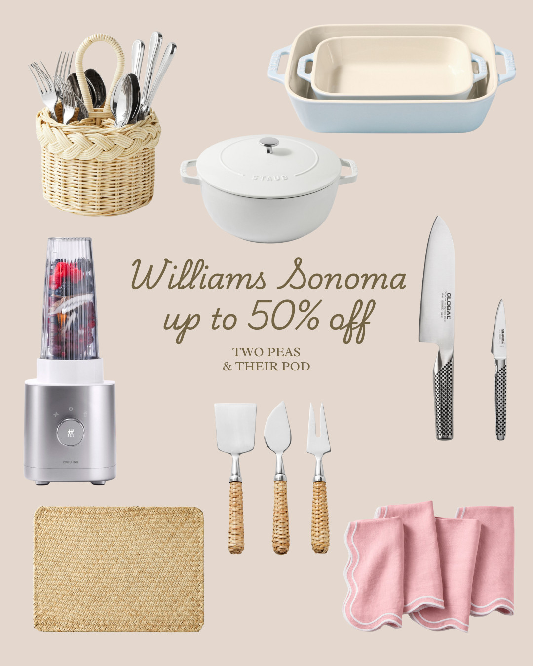 This Williams Sonoma kitchen / cooking sale is too good! Up to 50% off. 

 #LTKHome #LTKSaleAlert #LTKFindsUnder100