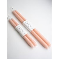 Rose Pink Pure Beeswax Candles Pair Dipped Taper Pink Candles Candlesticks Handcrafted Valentine's Day Made in Usa | Etsy (US)