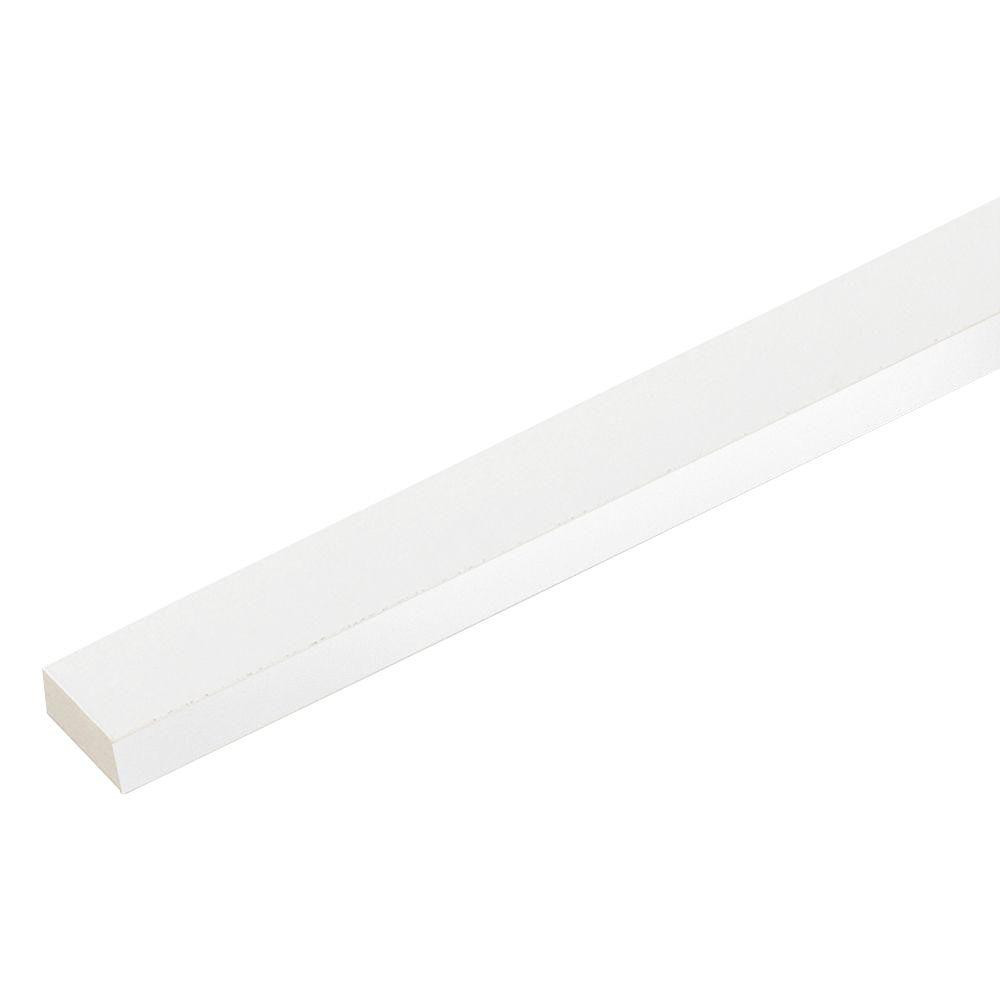 3/4 in. x 1-1/2 in. x 8 ft. White PVC Trim (15-Pack) | The Home Depot