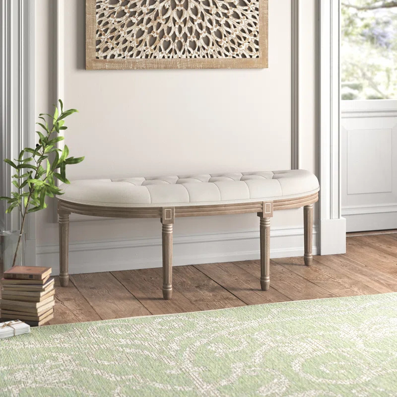 Tammy Linen Upholstered Bench | Wayfair North America