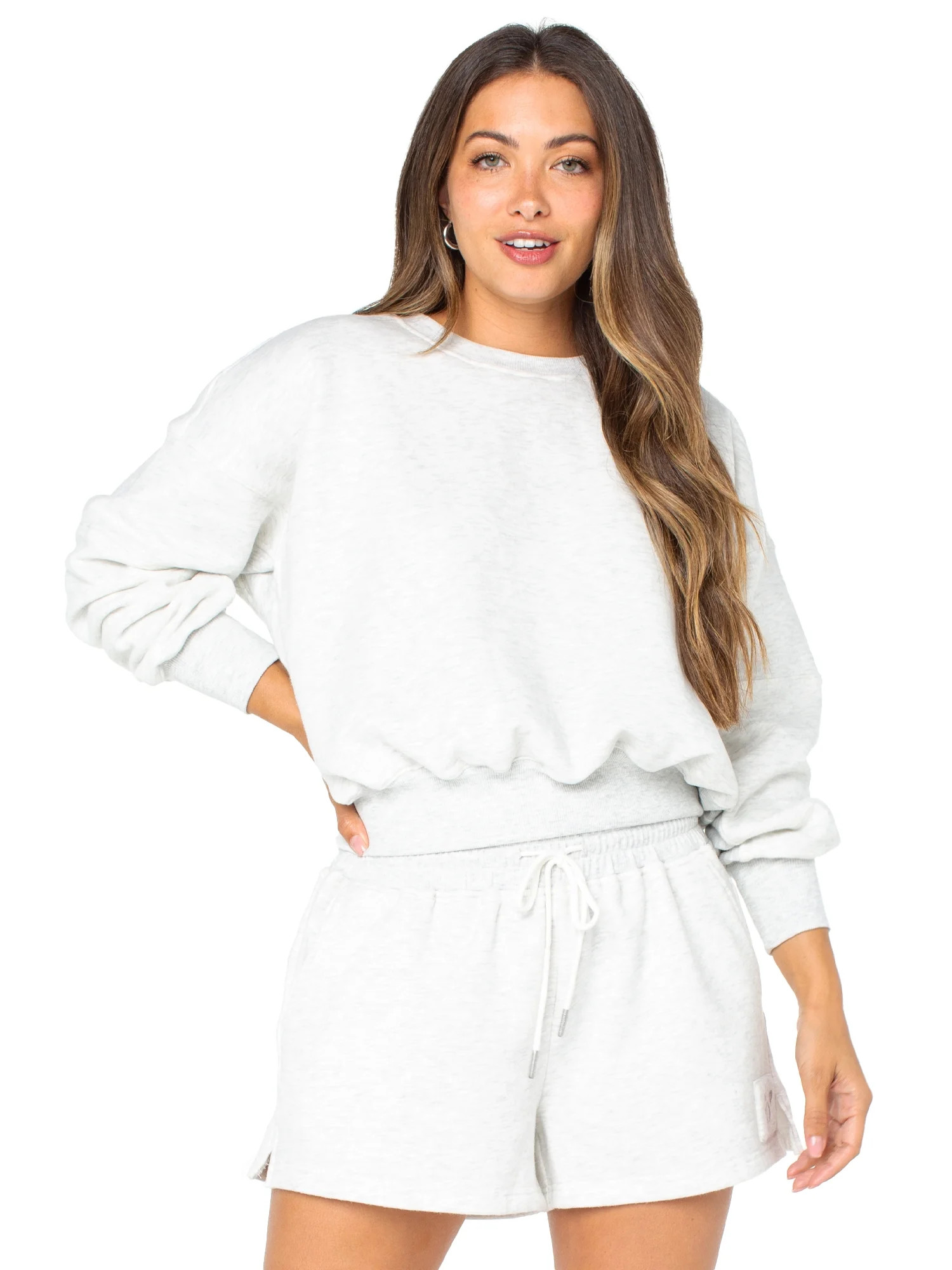 Celebrity Pink Womens Oversized Boyfriend Sweatshirt | Walmart (US)