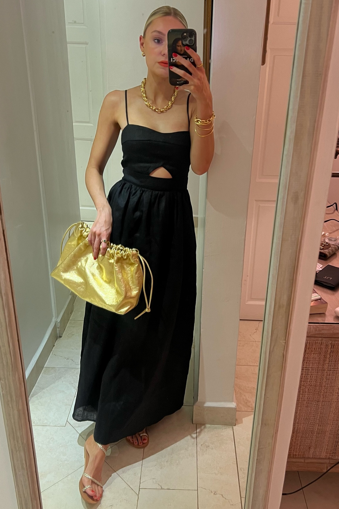 chinese dress ladies Ilio Sleeveless Linen Wrap Midi Dress in Black by Dissh main image 0
