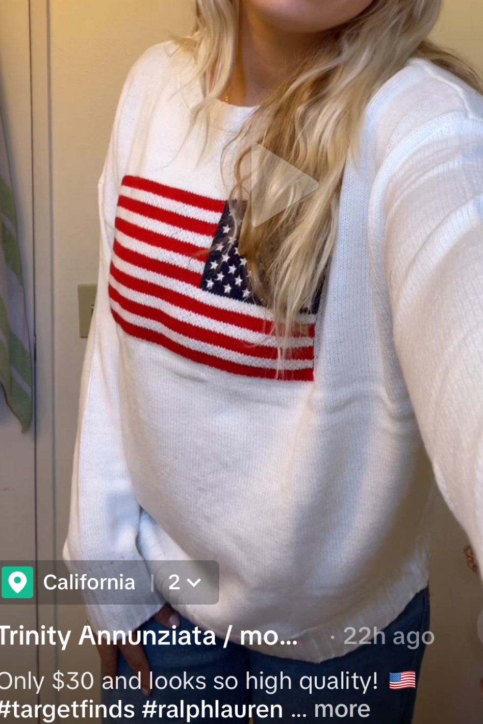 American flag sweater 

#LTKFindsUnder50 #LTKSeasonal #LTKStyleTip
