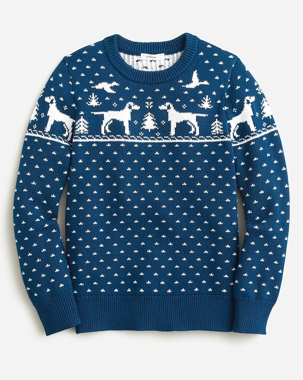 Kids' dog Fair Isle crewneck sweater | J.Crew US