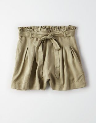 AE High-Waisted Paperbag Short | American Eagle Outfitters (US & CA)
