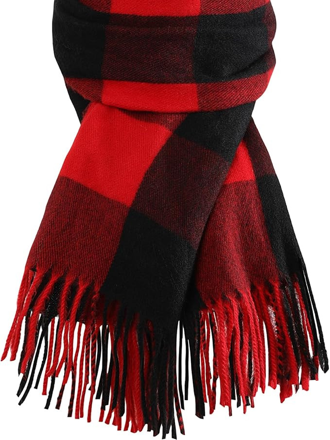 Trifabricy Winter Scarfs for Women, Soft Cozy Plaid Scarf, Long Blanket Scarf, Winter/Fall Pashmi... | Amazon (US)