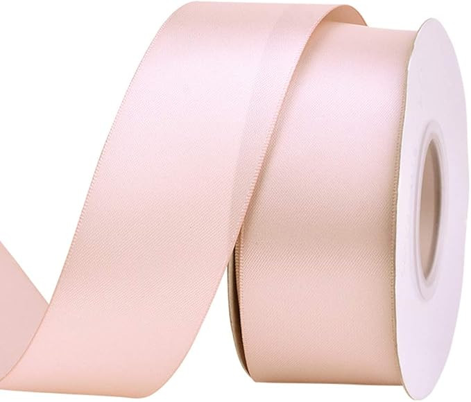 Ribest 1-1/2 inch 25 Yards Solid Double Face Satin Ribbon Per Roll for DIY Hair Accessories Scrap... | Amazon (US)