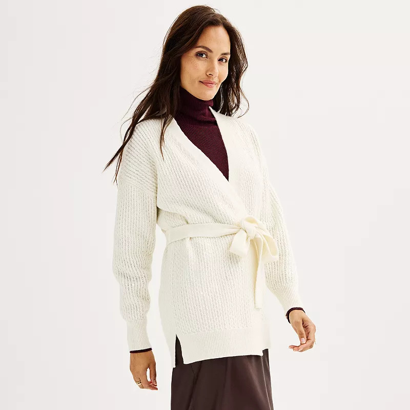 Women's Nine West Belted Essential Cardigan | Kohl's