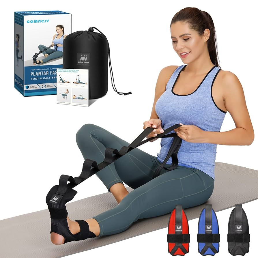 Foot and Calf Stretcher-Stretching Strap For Plantar Fasciitis, Heel Spurs, Foot Drop, Achilles T... | Amazon (US)