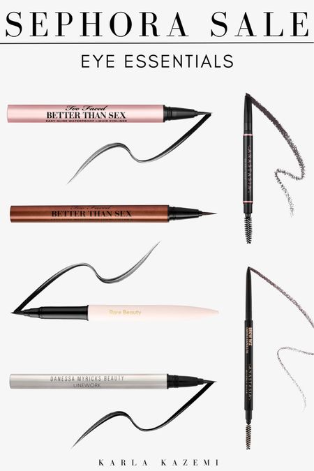 Sephora Spring Sale is live for all! 
Use code SAVENOW and save 10-30% off your entire purchase! 

These are my top picks for liners and brows! 
ABH brow wiz and brow defined are my holy grail products when following the golden ratio rule for brows 🫶🏼
Also, the rare beauty liner is so great for beginners! Very forgiving and easy to work with ❤️

#matureskin #sephorasale #makeupmusthaves