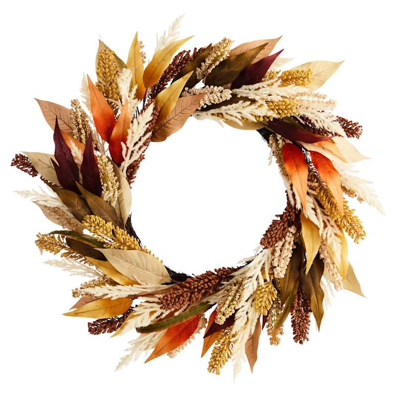 Brown Foliage Wreath, 24" | At Home