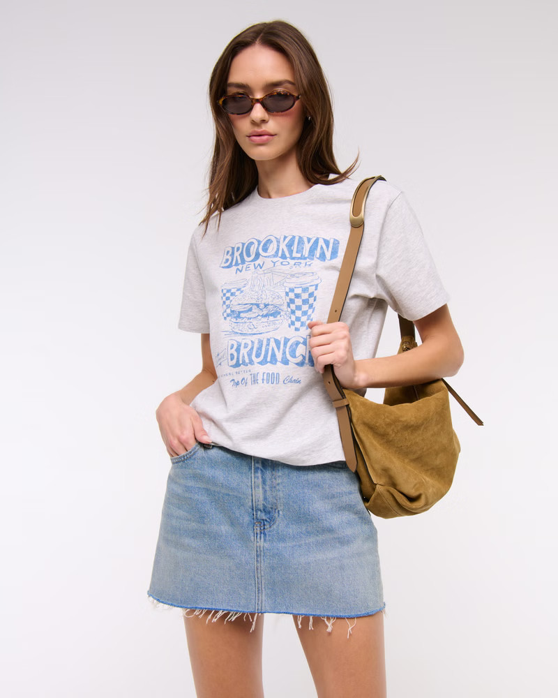 Denim Mini Skirt | Abercrombie & Fitch (US)