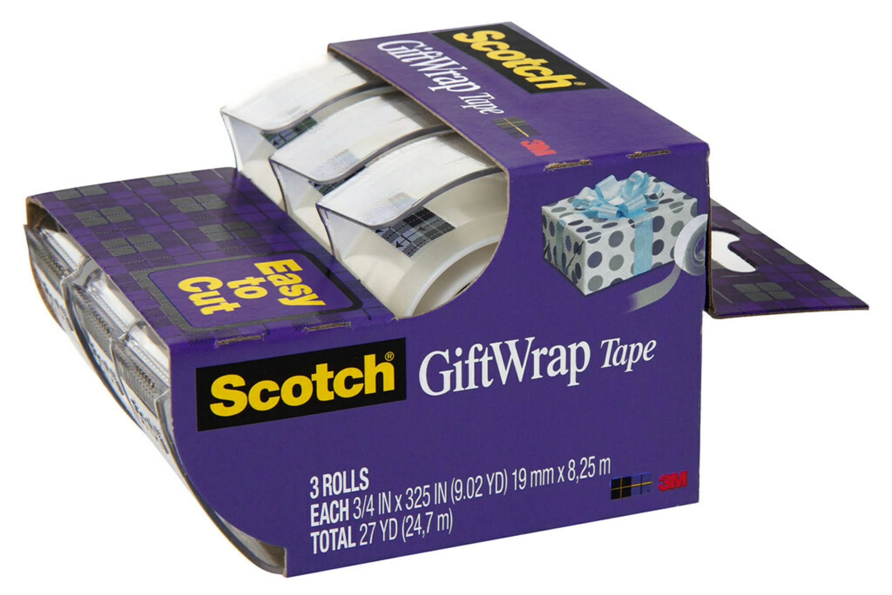 Scotch Gift Wrap Tape, 3/4 in. x 300 in., 3 Dispensers | Walmart (US)
