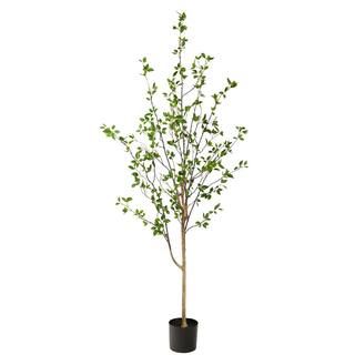 Nearly Natural 6.5 ft. Artificial Minimalist Citrus Tree T2763 - The Home Depot | The Home Depot