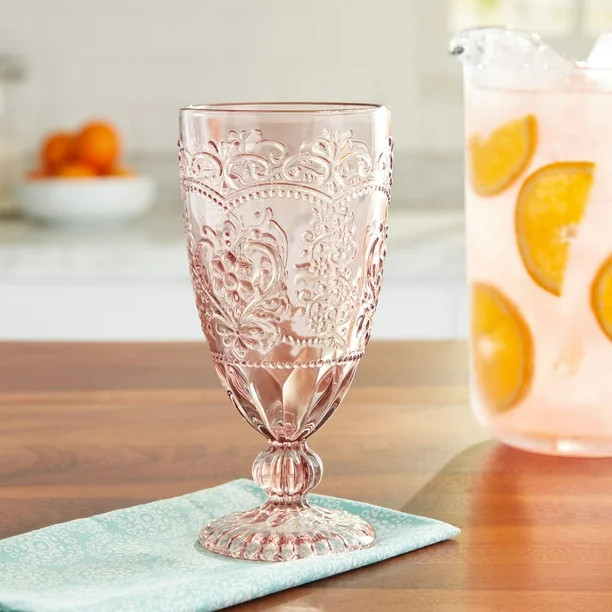 The Pioneer Woman Amelia Goblet, Rose | Walmart (US)