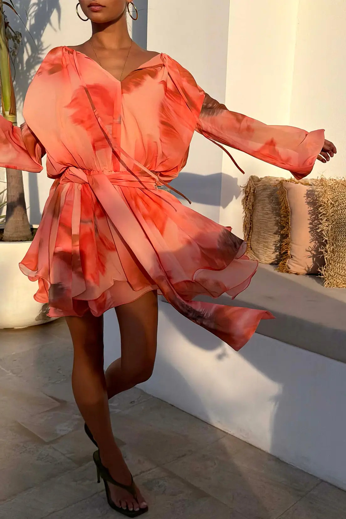 Blurred Floral Ella Mini Dress | Never Fully Dressed US