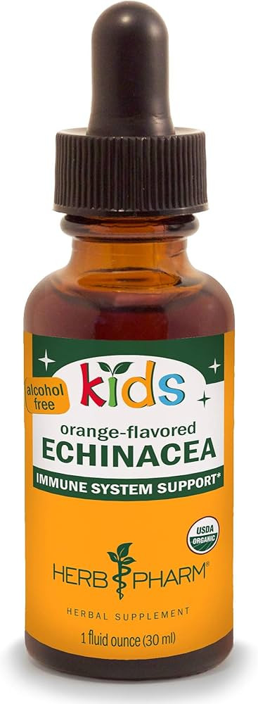 Herb Pharm Kids Certified-Organic Alcohol-Free Echinacea Glycerite Liquid Extract, 1 Ounce | Amazon (US)