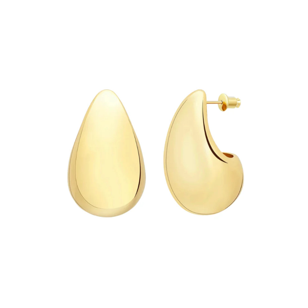Large Gold Teardrop Earrings | Worth Collective