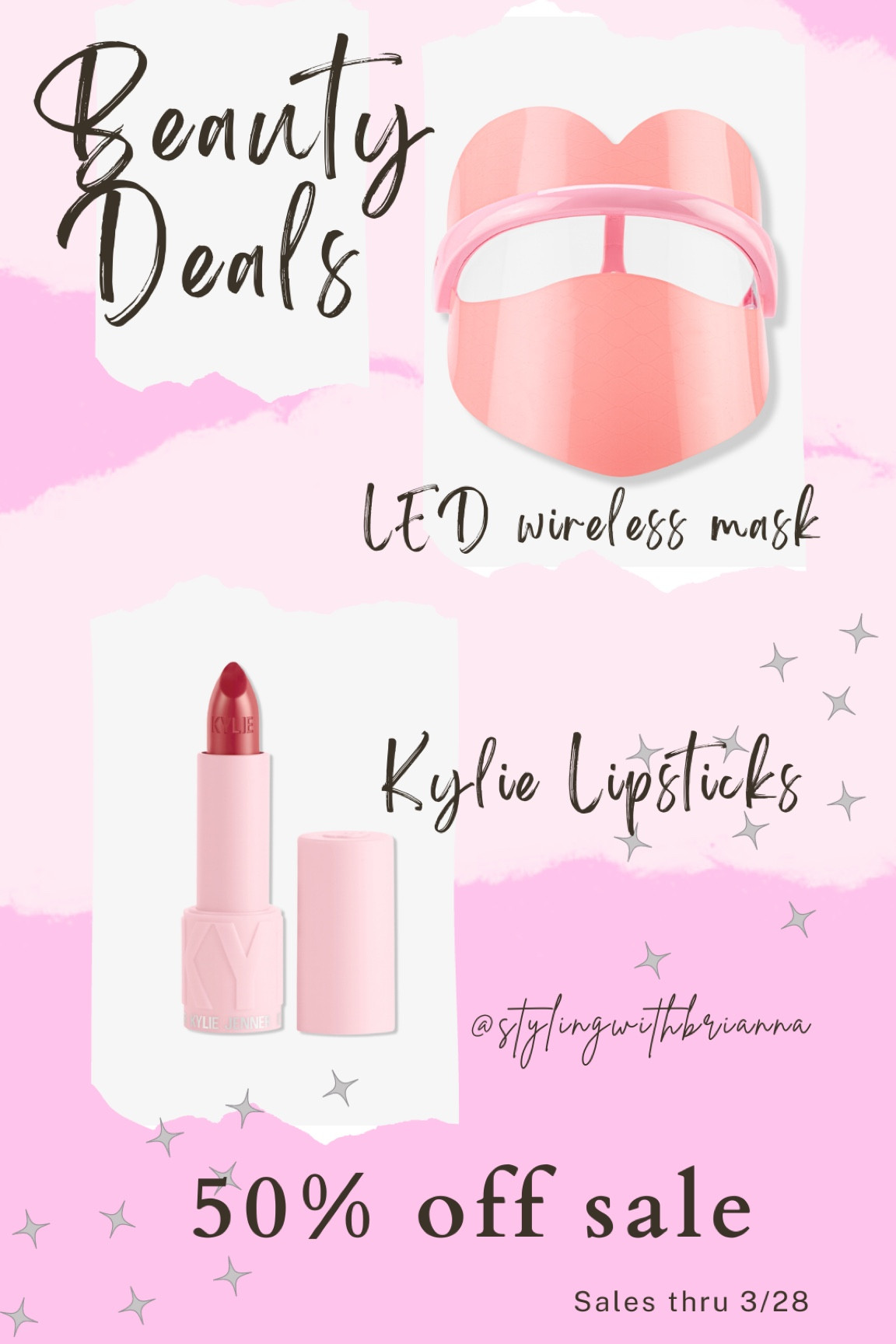 Check out these beauty sales 50% off today only! 

Kylie lipsticks | matte lipsticks | wrinkle led mask | led face masks | led skincare products | makeup sale | beauty deals 



#LTKfindsunder50 #LTKsalealert #LTKfindsunder100