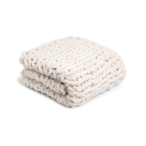 Chunky Knit Throw Blanket - Cream | DEMDACO