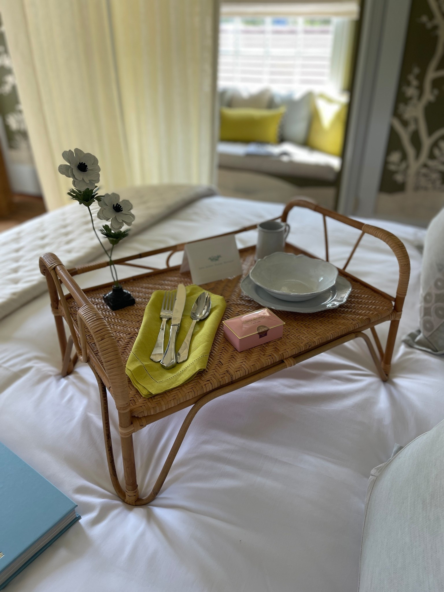 Dreaming of Betsy Berry’s charming bedroom! Breakfast in bed at the ready...