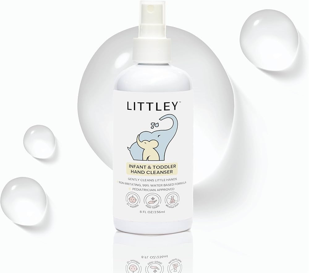 Littley Infant & Toddler Hand Cleanser with Hypochlorous Acid, Gently Cleans Dirt & Germs, Non-Toxic & Alcohol-Free, Safe for Sensitive Skin, 8oz Spray Bottle | Amazon (US)