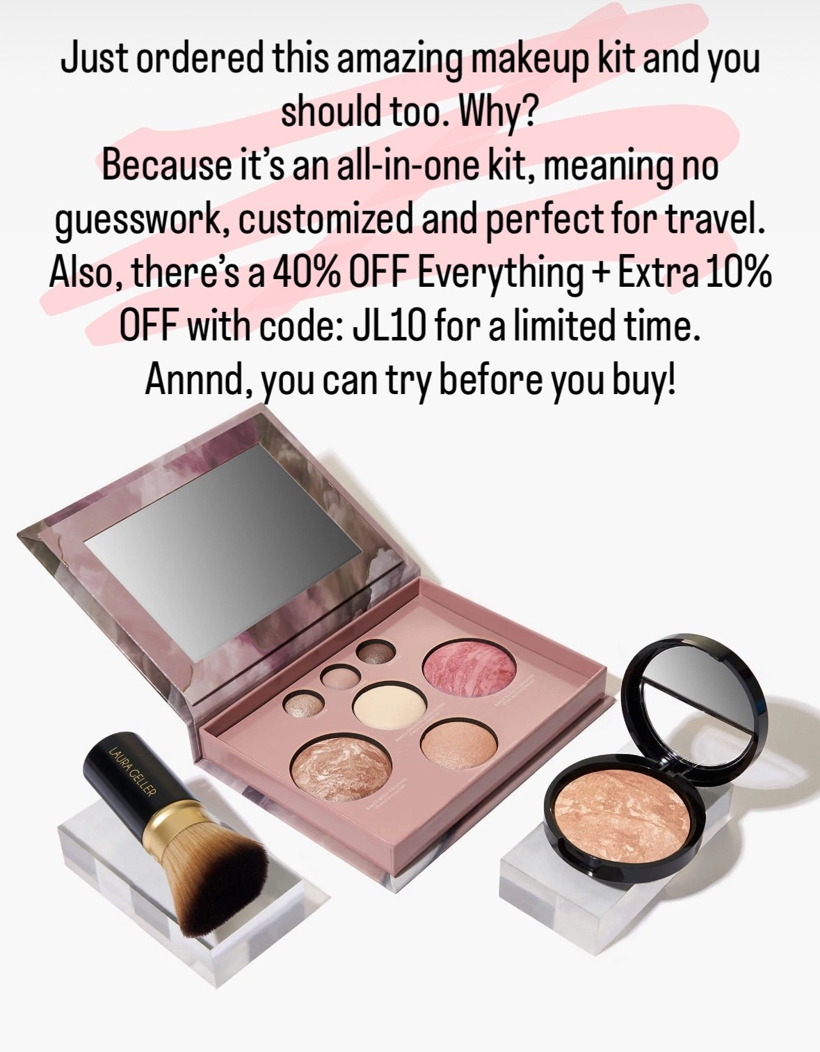 Must have makeup. No guessing, customized and great travel piece!

Makeup, cosmetics, travell

#LTKSaleAlert #LTKBeauty #LTKSeasonal