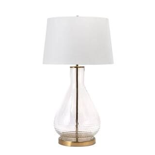 nuLOOM Rimini 26 in. Gold Glass Contemporary Table Lamp with Shade RJT27AA | The Home Depot